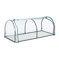 Záhradný mini fóliovník Relaxdays RD10039523 – 130 x 60 cm, priehľadný