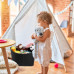 Dizajnový krbový kôš na palivové drevo RelaxDays RD10028790 XL, čierny Dizajnový krbový kôš na palivové drevo RelaxDays RD10028790 XL, čierny
