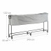 Veľký kovový stojan na palivové drevo Relaxdays RD6087 s ochrannou plachtou (245 cm) – čierny