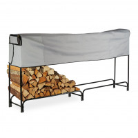 Veľký kovový stojan na palivové drevo Relaxdays RD6087 s ochrannou plachtou (245 cm) – čierny Veľký kovový stojan na palivové drevo Relaxdays RD6087 s ochrannou plachtou (245 cm) – čierny