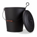 RelaxDays Vedro na popol s vekom RD2305 – 24 l, čierne
