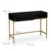 Konzolový stolík RD32594, čierno - zlatá 