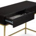 Konzolový stolík RD32594, čierno - zlatá 