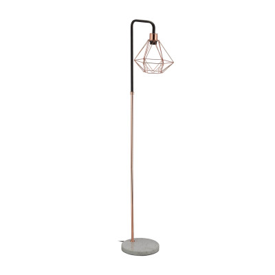 Medená stojaca lampa s diamantovým tienidlom, RD24800 Medená stojaca lampa s diamantovým tienidlom, RD24800
