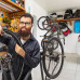 Sada 2 držiakov na bicykel na stenu modra, RD44171 Sada 2 držiakov na bicykel na stenu modra, RD44171