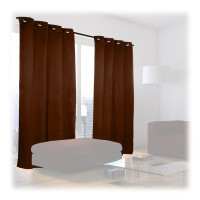Zatemňovacie závesy s očkami 2 ks RD20636, hnedé 245 x 135 cm Zatemňovacie závesy s očkami 2 ks RD20636, hnedé 245 x 135 cm