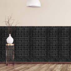 Samolepiace 3D panely s tehlovým vzhľadom RD26763, čierna 10ks Samolepiace 3D panely s tehlovým vzhľadom RD26763, čierna 10ks