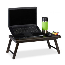 Stolík na notebook do postele Bambusový hnedý, RD3243
