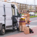 Výškovo nastaviteľný skladací transportný vozík na schody RD39232
