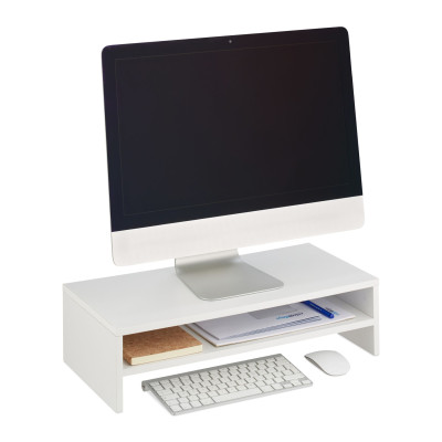 Stojan na monitor s policou, biela RD47341 Stojan na monitor s policou, biela RD47341