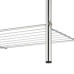 Strieborný trojramenný stojan na uteráky Relaxdays RD10047257 s poličkou – 83,5 cm