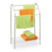 Strieborný trojramenný stojan na uteráky Relaxdays RD10047257 s poličkou – 83,5 cm