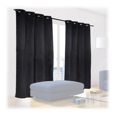 Sada 2 závesov RD33769, čierna 245 x 135 cm Sada 2 závesov RD33769, čierna 245 x 135 cm