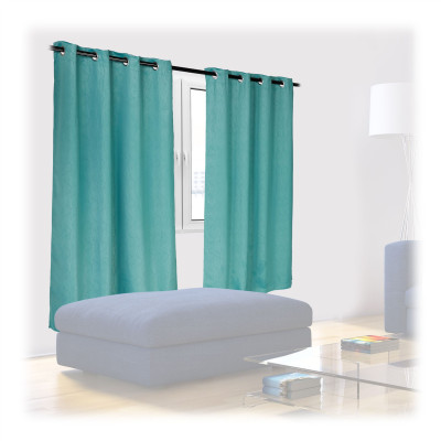 Sada 2 závesov so vzorom RD33773, zelená 175 x 135 cm