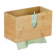 Nástenný bambusový zásobník na papierové utierky Relaxdays RD33886 – prírodný