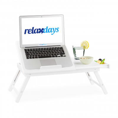 Bambusový stolík na notebook do postele RelaxDays RD3254, biely Bambusový stolík na notebook do postele RelaxDays RD3254, biely