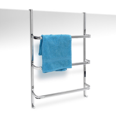 Chrómový dverový vešiak na uteráky Relaxdays – 85 cm (RD10019259)