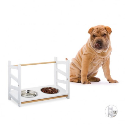 Stojan na misky pre psa, biela RD27507 L Stojan na misky pre psa, biela RD27507 L