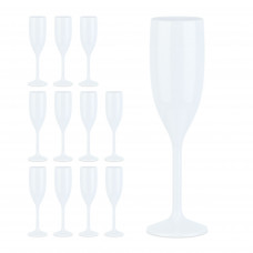 Sada 12 ks nerozbitných plastových pohárov na šampanské a Prosecco RelaxDays 150 ml RD10035430