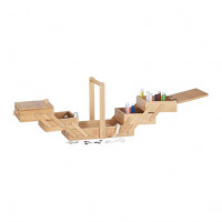 Rozkladací bambusový box na šitie RelaxDays RD10022204 – 5 priehradiek, 27 cm
