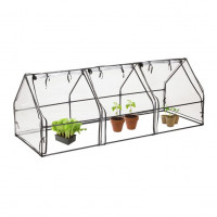 Fóliový skleník s 3 oknami, transparentný RD35694