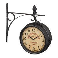 Obojstranné staničné hodiny RelaxDays RD10039586, čierne – 33 cm