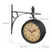Obojstranné staničné hodiny RelaxDays RD10039586, čierne – 33 cm