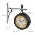 Staničné hodiny obojstranné RD39588 čierna, 22cm Staničné hodiny obojstranné RD39588 čierna, 22cm