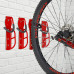 Sada 4 ks nástenných držiakov na bicykel RD9925 červená