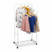 Stojan na oblečenie na kolieskach RD1208 biela 