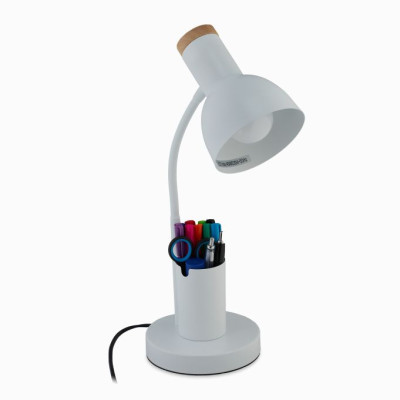 Stolná lampa s držiakom na pero,biela RD46122
