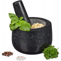 Masívny žulový mažiar s tĺčikom RelaxDays 300 ml čierno-sivý RD10029957 Masívny žulový mažiar s tĺčikom RelaxDays 300 ml čierno-sivý RD10029957