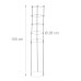 Sada 3 ks podpier na paradajky a popínavé rastliny Relaxdays – 150 cm (RD10049281)