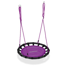 Kruhová záhradná hojdačka hniezdo Relaxdays RD10026651 – 80 cm, fialová