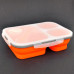 Box na jedlo Silikon Tiross TS-1415 , skladací, oranžový Box na jedlo Silikon Tiross TS-1415 , skladací, oranžový