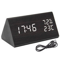 Elektronický budík s teplomerom a vlhkomerom 15cm, Verk 01771 Elektronický budík s teplomerom a vlhkomerom 15cm, Verk 01771