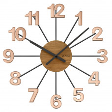 Drevené hodiny Vlaha design VCT1074, ružová
