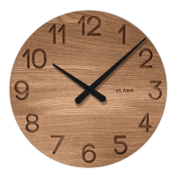 Dubové hodiny Vlaha s čiernymi ručičkami, VCT1132, 45cm