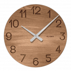 Dubové hodiny Vlaha strieborné ručičky, VCT1131, 45cm