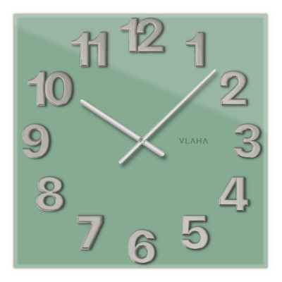 Sklenené nástenné hodiny, zelené VCT1109 Glassico 40cm