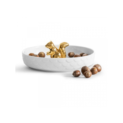 Porcelánová miska s veveričkou Sagaform Squirrel 5017722, biela Porcelánová miska s veveričkou Sagaform Squirrel 5017722, biela
