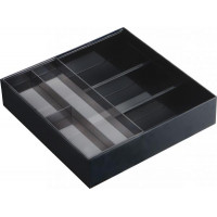 Priehradky do zásuvky Yamazaki Tower Desk Tray, čierne