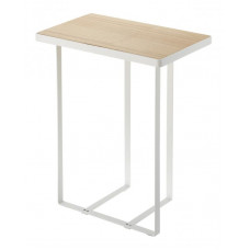 Stolík so stojanom na noviny Yamazaki Tower Magazine Rack & Table, biely