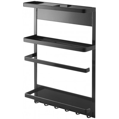 Veľký magnetický držiak Yamazaki Tower Magnetic Side Rack, čierny Veľký magnetický držiak Yamazaki Tower Magnetic Side Rack, čierny