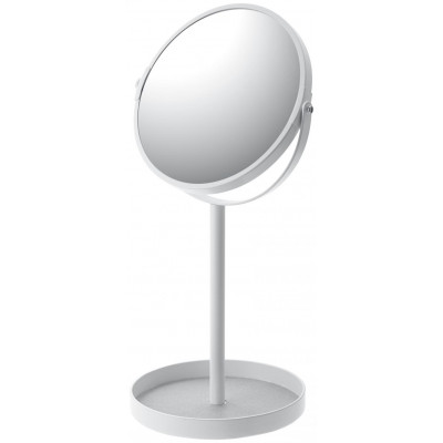 Zrkadlo s miskou Yamazaki Tower Make Up, biele