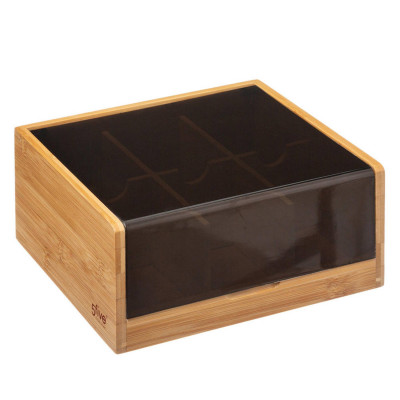 Čajový box so 6 priehradkami bambus 7754, 5Five Čajový box so 6 priehradkami bambus 7754, 5Five