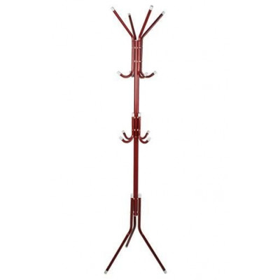 Kovový vešiak na kabáty červený, Isot5343, 175cm Kovový vešiak na kabáty červený, Isot5343, 175cm