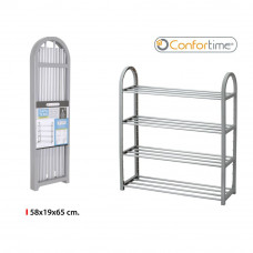 Kovový botník 4 poschodia Confortime 3980, 58 cm