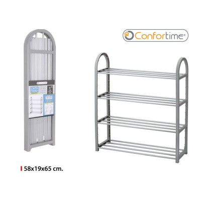 Kovový botník 4 poschodia Confortime 3980, 58 cm