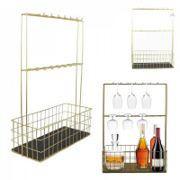 Kovový mini bar KA2954, zlatý Kovový mini bar KA2954, zlatý